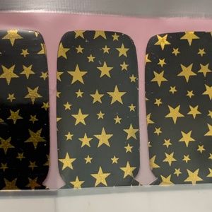 Black gold stars premium polish nail polish strips 20 strips NEW Sealed